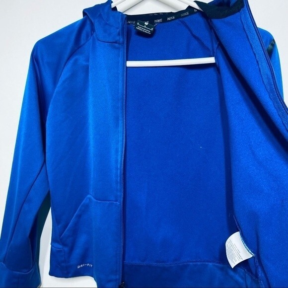 Nike Hooded Full Zip Dry Fit Sweatshirt in Blue M - Picture 6 of 10